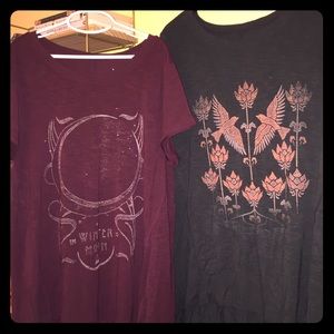 Set of 2 AE Graphic Longline T-Shirts